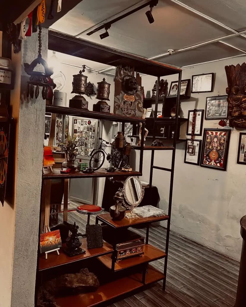 Interior of Eden Tattoo Nepal studio in Thamel Kathmandu