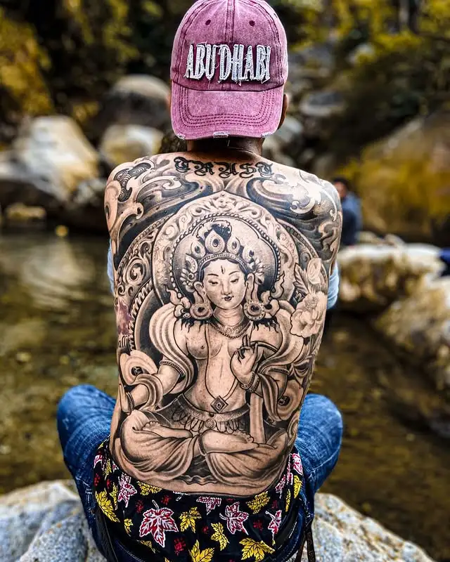 Tattoo detail showcasing shading and artistry at Eden Tattoo Nepal